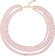 EYE CANDY LOS ANGELES Stone Beaded Layered Necklace