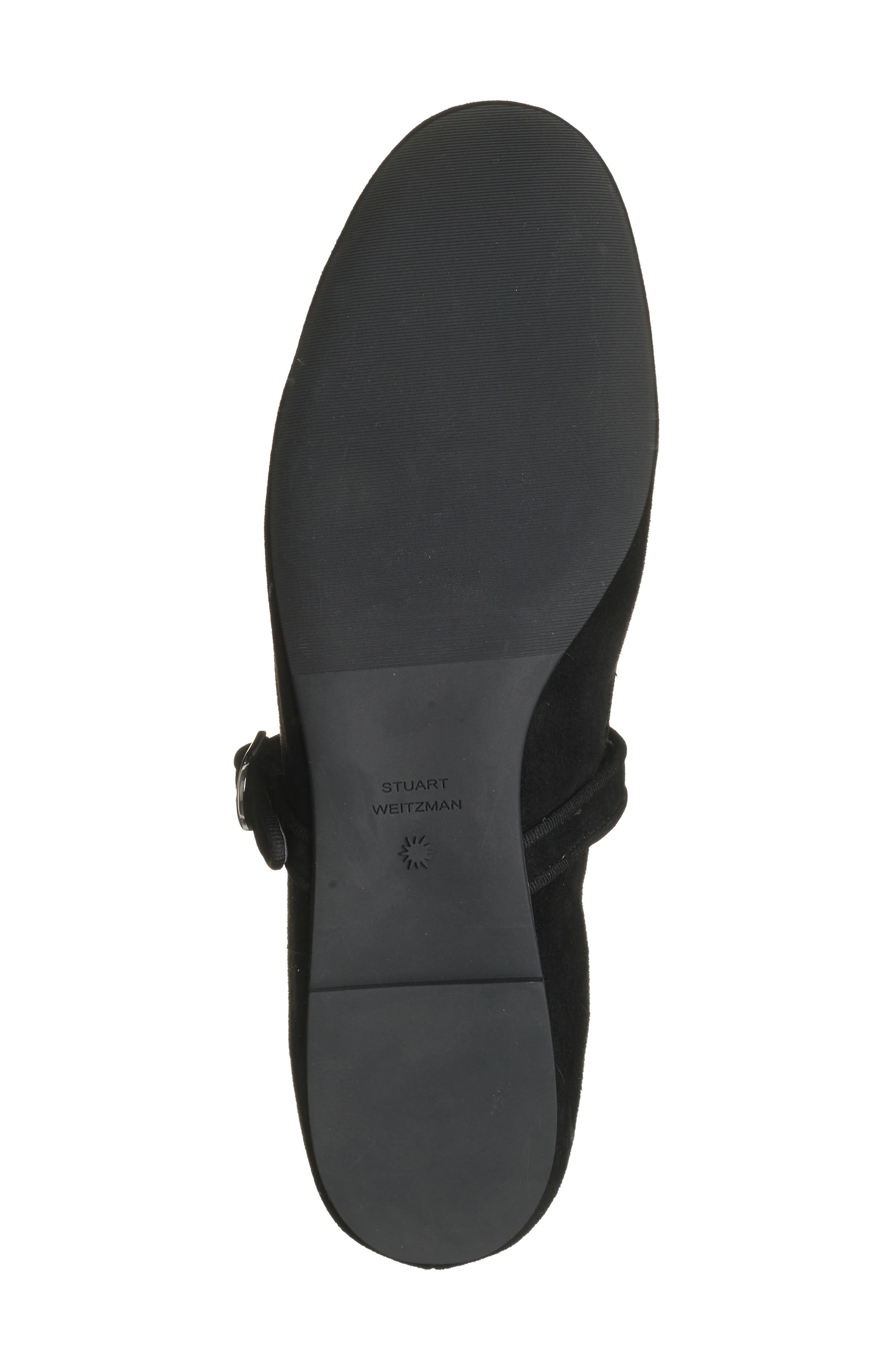 Stuart Weitzman Alice Mary Jane Flat, Alternate, color, Black
