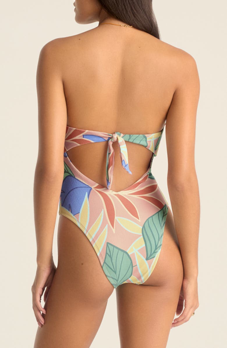 Vitamin A<sup>®</sup> Mabel Underwire Bandeau One-Piece Swimsuit, Alternate, color, Retro Jungle