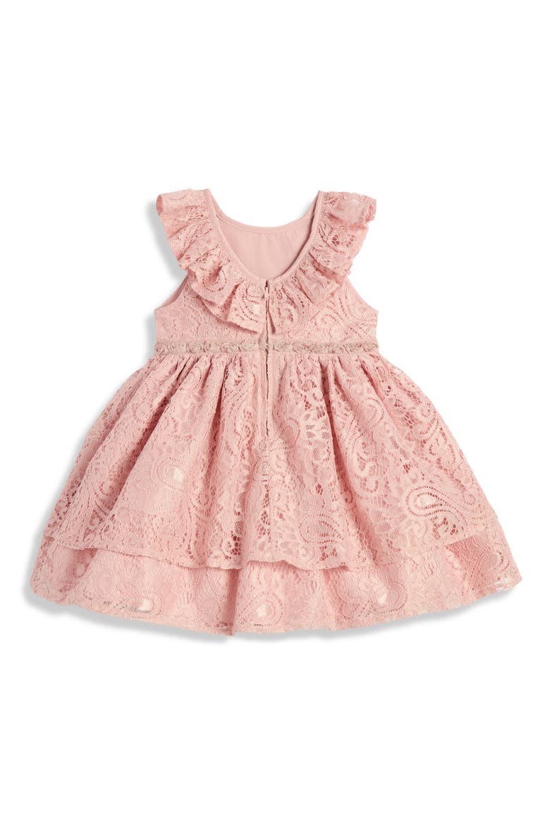 Courtney Tiered Lace Dress, Alternate, color, DUSTY PINK