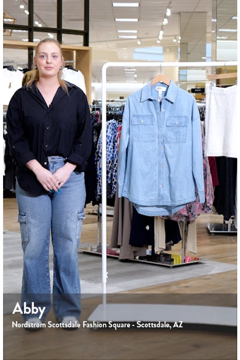 Coramine Oversize Denim Button-Up Shirt video
