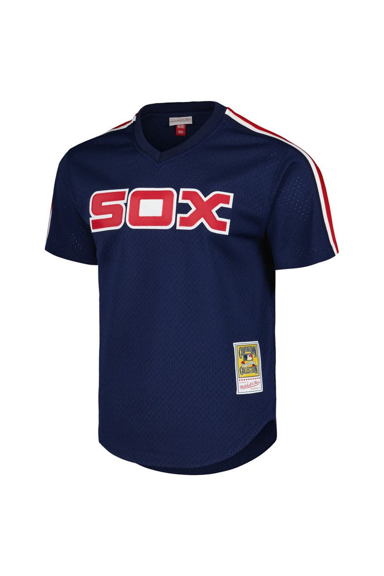 Men's Mitchell & Ness Carlton Fisk Navy Chicago White Sox Cooperstown Collection Mesh Batting Practice Jersey, Alternate, color, Navy