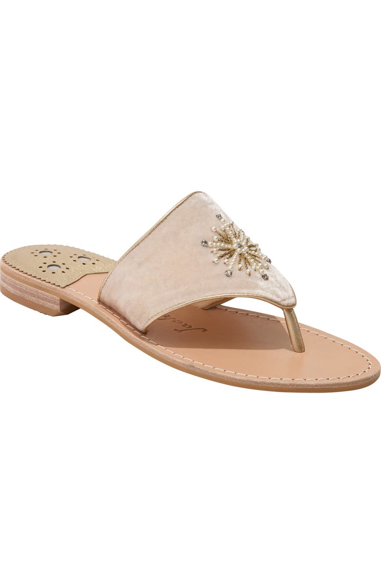 Jack Rogers Jewel Snowflake Flip Flop, Main, color,