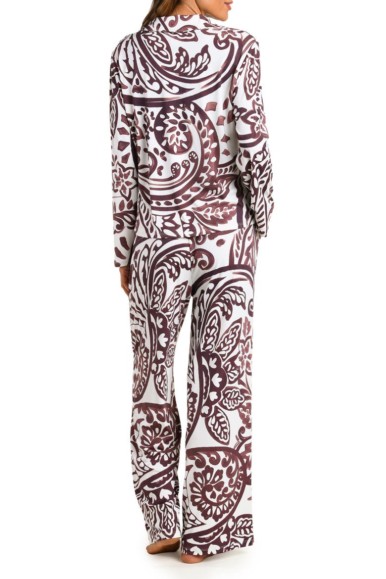 Painted Paisley Pajamas, Alternate, color, ESPRESSO