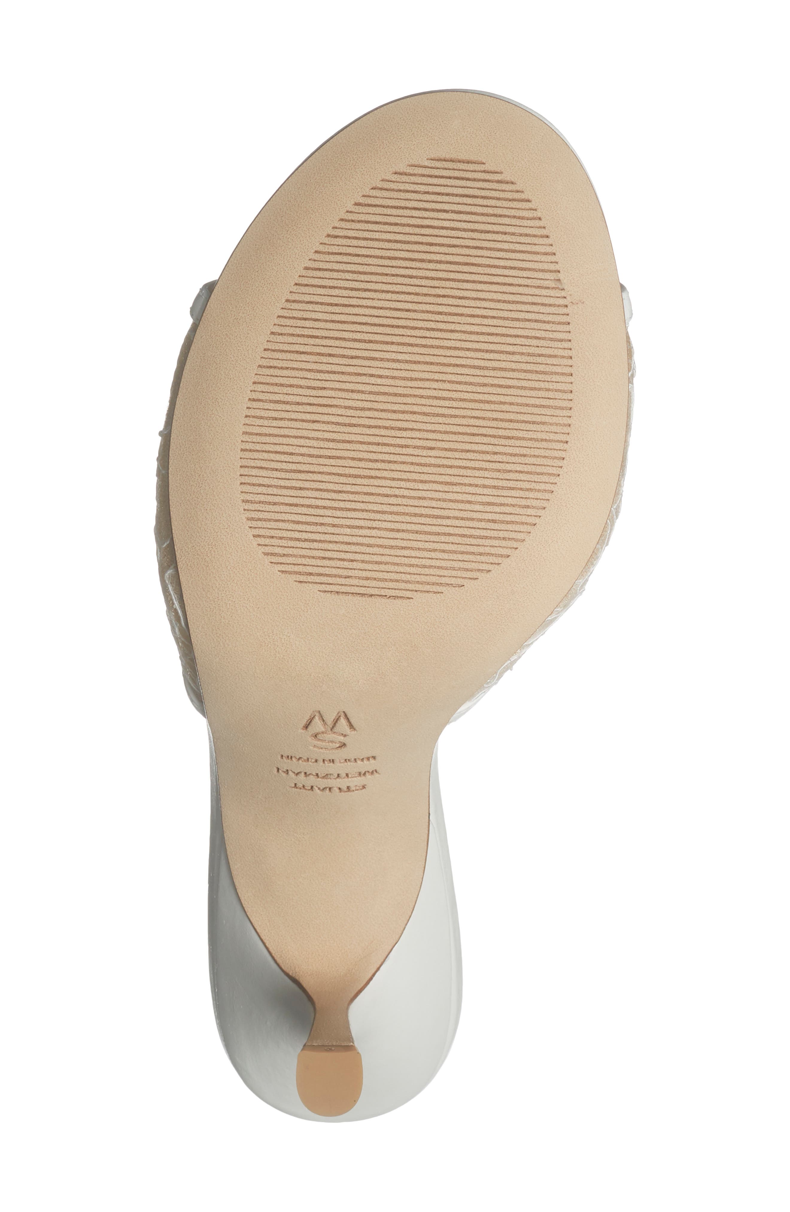 Stuart Weitzman Bare It All Slide Sandal, Alternate, color, Blanco White