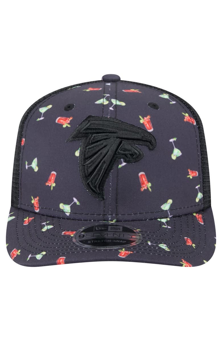New Era Men's New Era  Navy/Black Atlanta Falcons Adventure Drinks Pattern 9SEVENTY Stretch-Snap Hat, Alternate, color, Navy