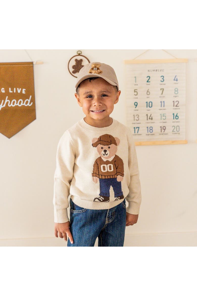 Teddy Bear Sweater, Alternate, color, Cream