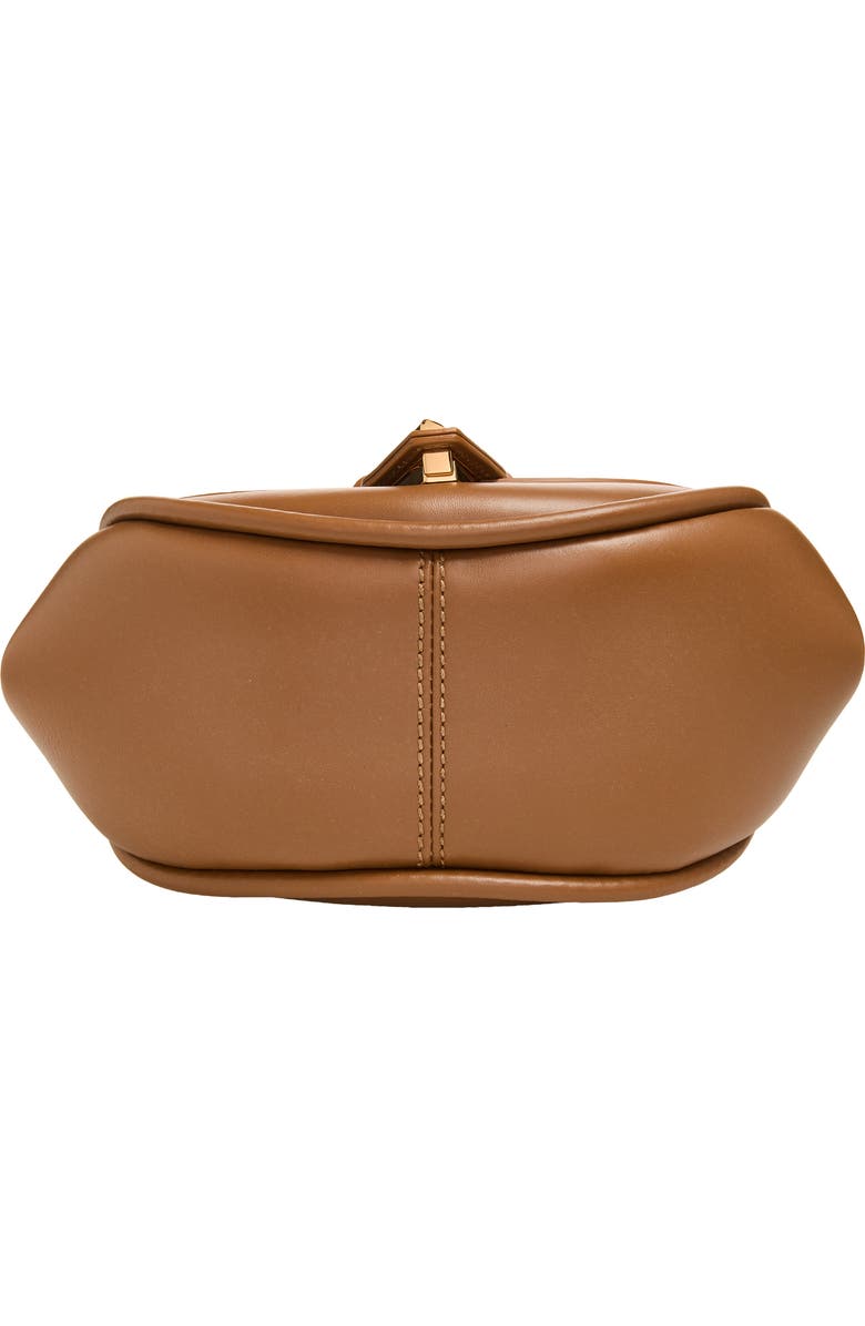 Versace Small Virtus Leather Shoulder Bag, Alternate, color, Brown-Gold Versace