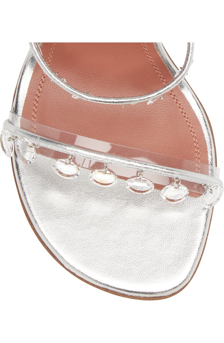 Amina Muaddi Tina Crystal Charm Lace-Up Sandal, Alternate, color,