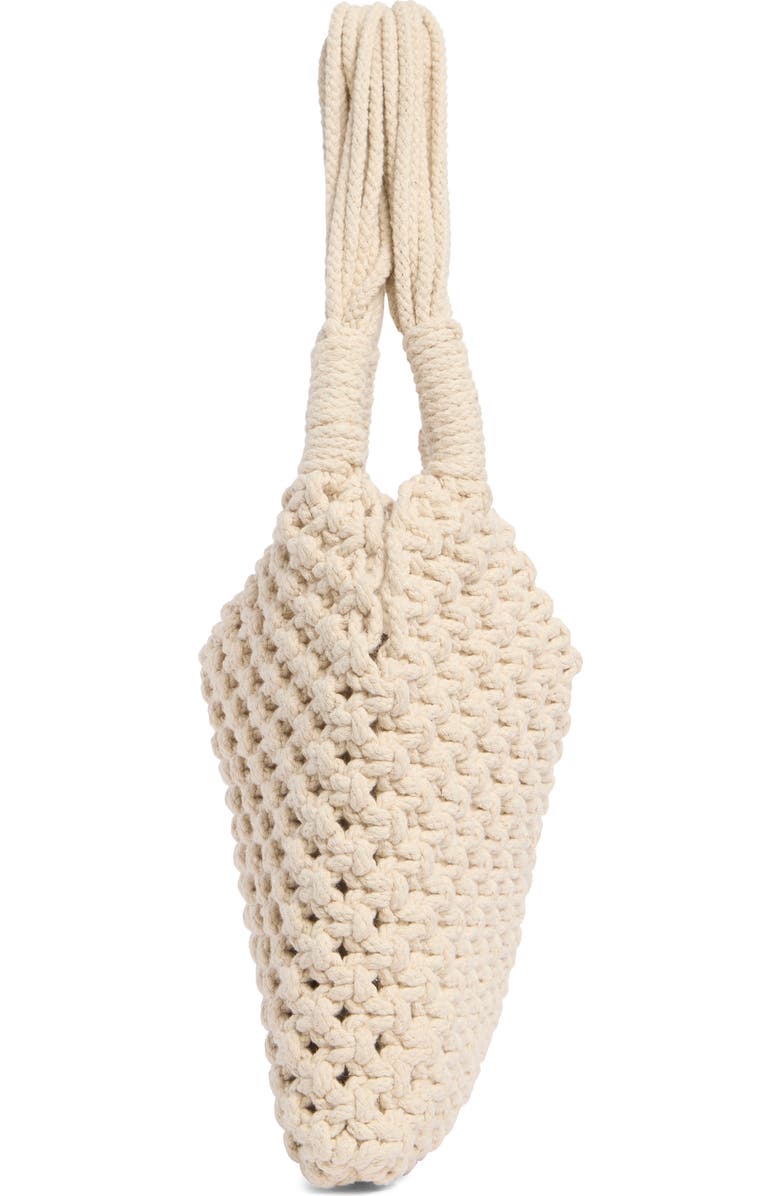 BCBG Woven Shoulder Bag with Removable Pouch, Alternate, color, Taupe