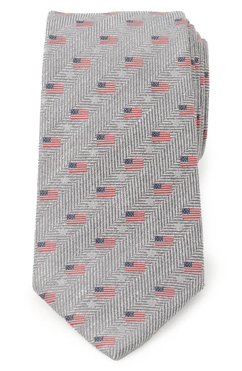 American Flag Cotton Tie