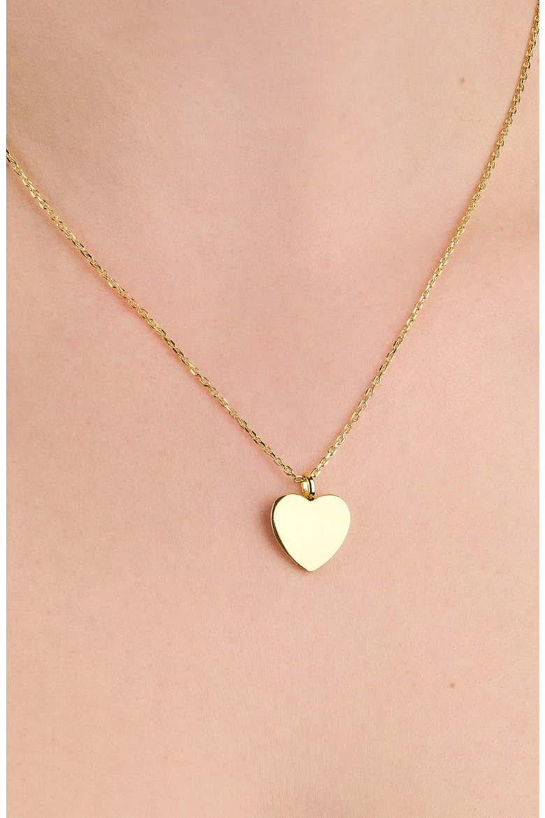 Lev Heart Charm Necklace, Alternate, color, Gold