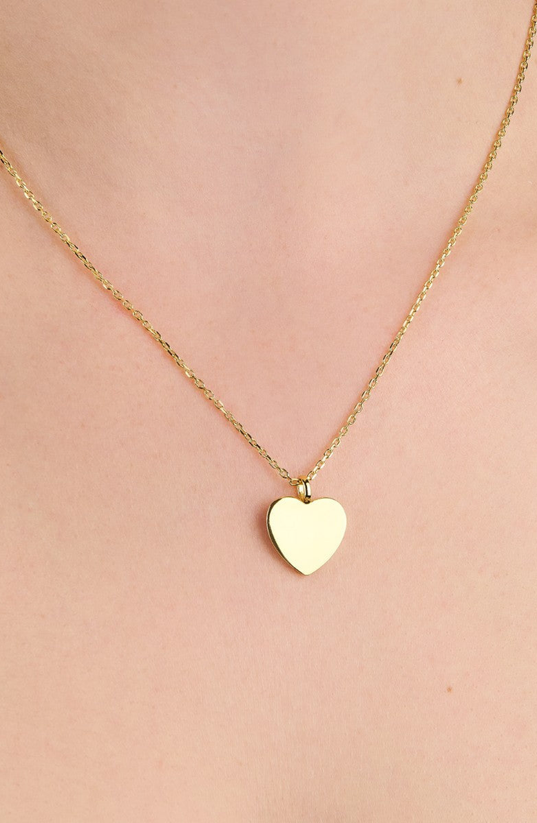 Little Sky Stone Lev Heart Charm Necklace, Alternate, color, Gold