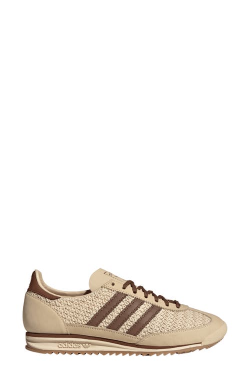 Adidas Originals Womens Sand Strata Preloved Bro Sl 72 Textured Woven And Leather Low-top Trainers In Brown
