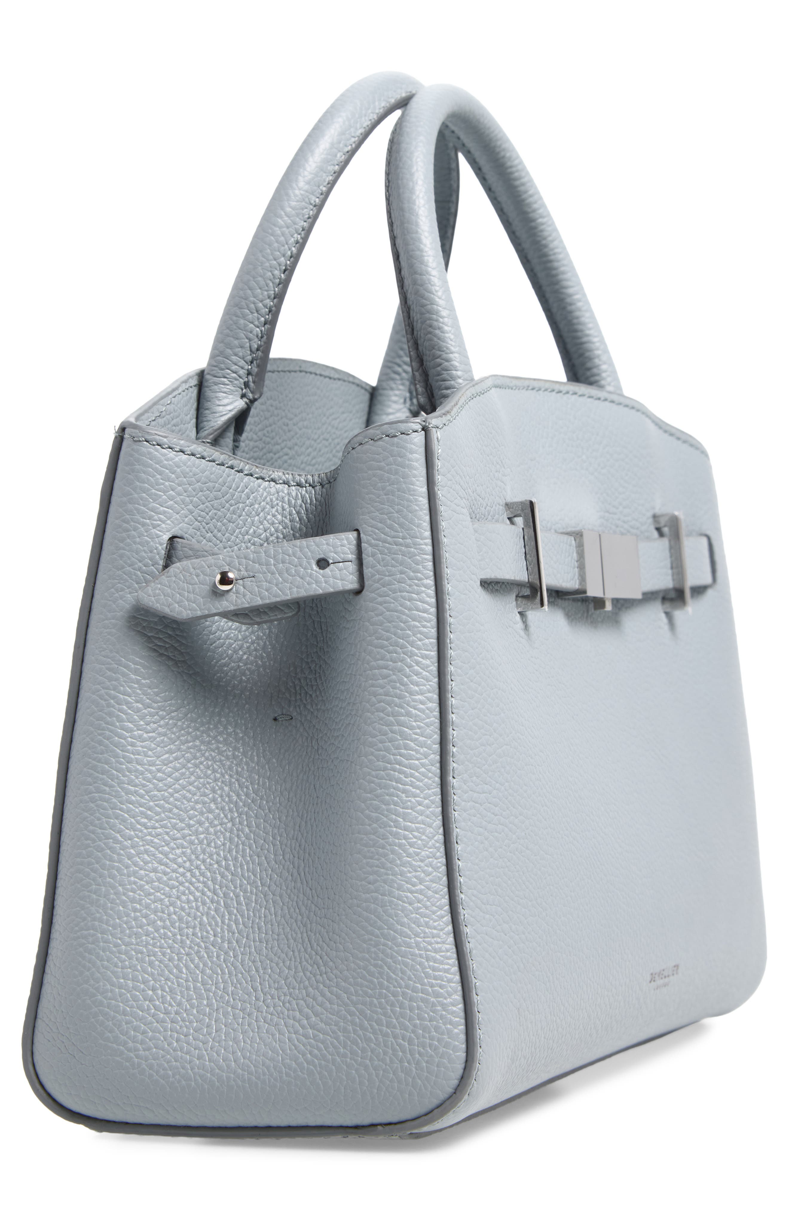 The Small Hudson Leather Tote, Alternate, color, PACIFIC