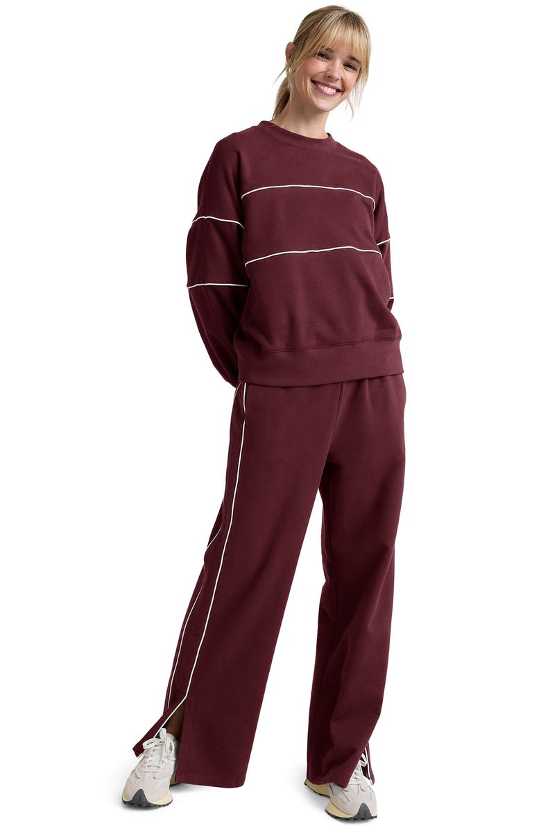 Beyond Yoga Piper Oversize LuxeFleece Sweatshirt, Alternate, color, Dark Cherry