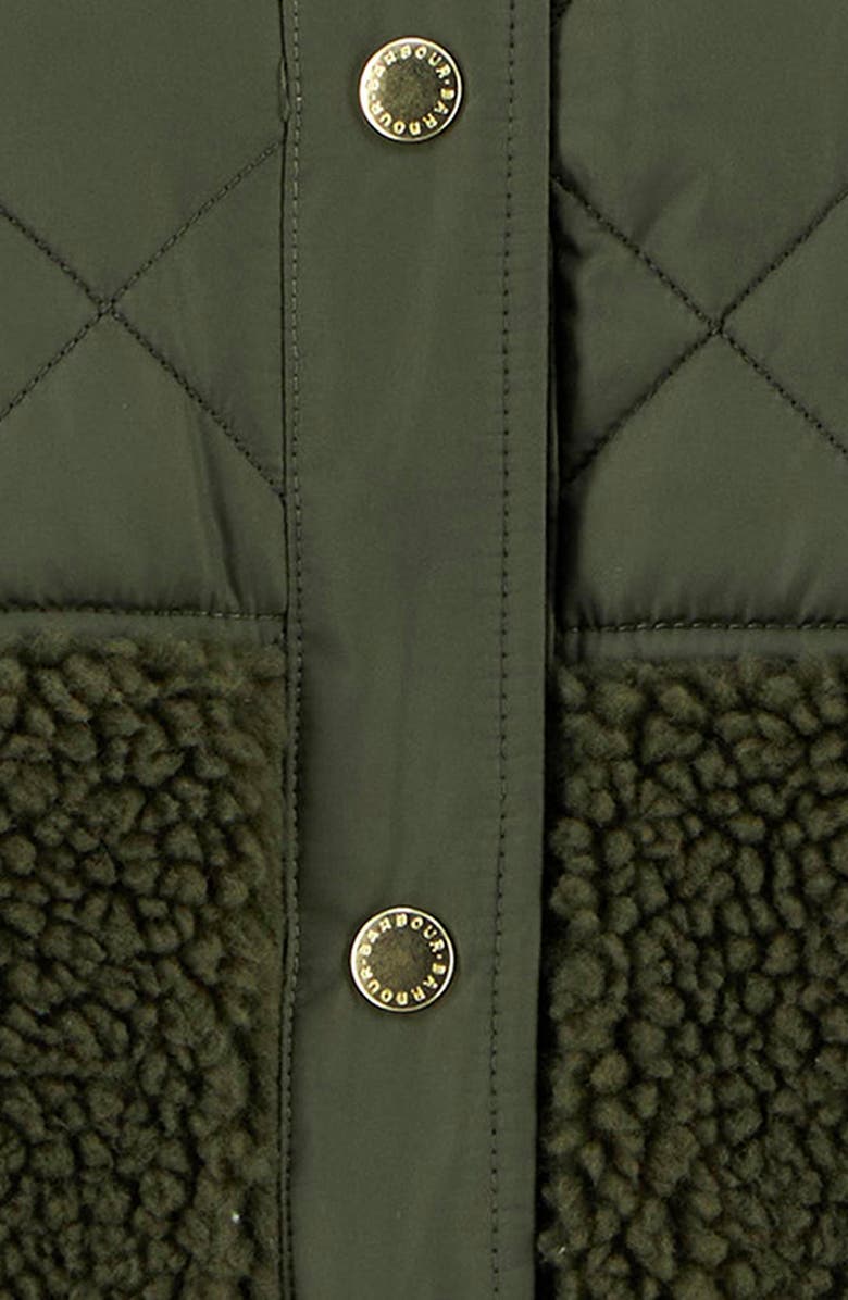 Barbour Wetherby High Pile Fleece Jacket, Alternate, color, Olive