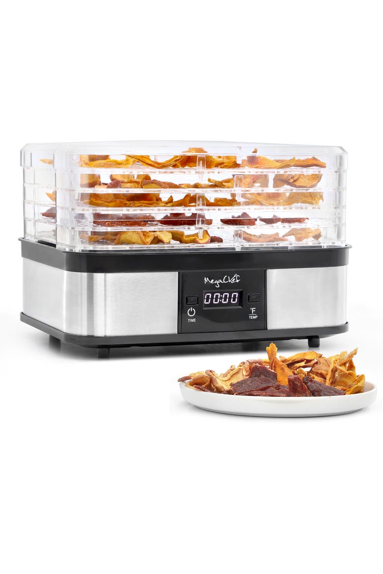 5 Tray Food Dehydrator with Timer and Temperature Control, Main, color, Grey