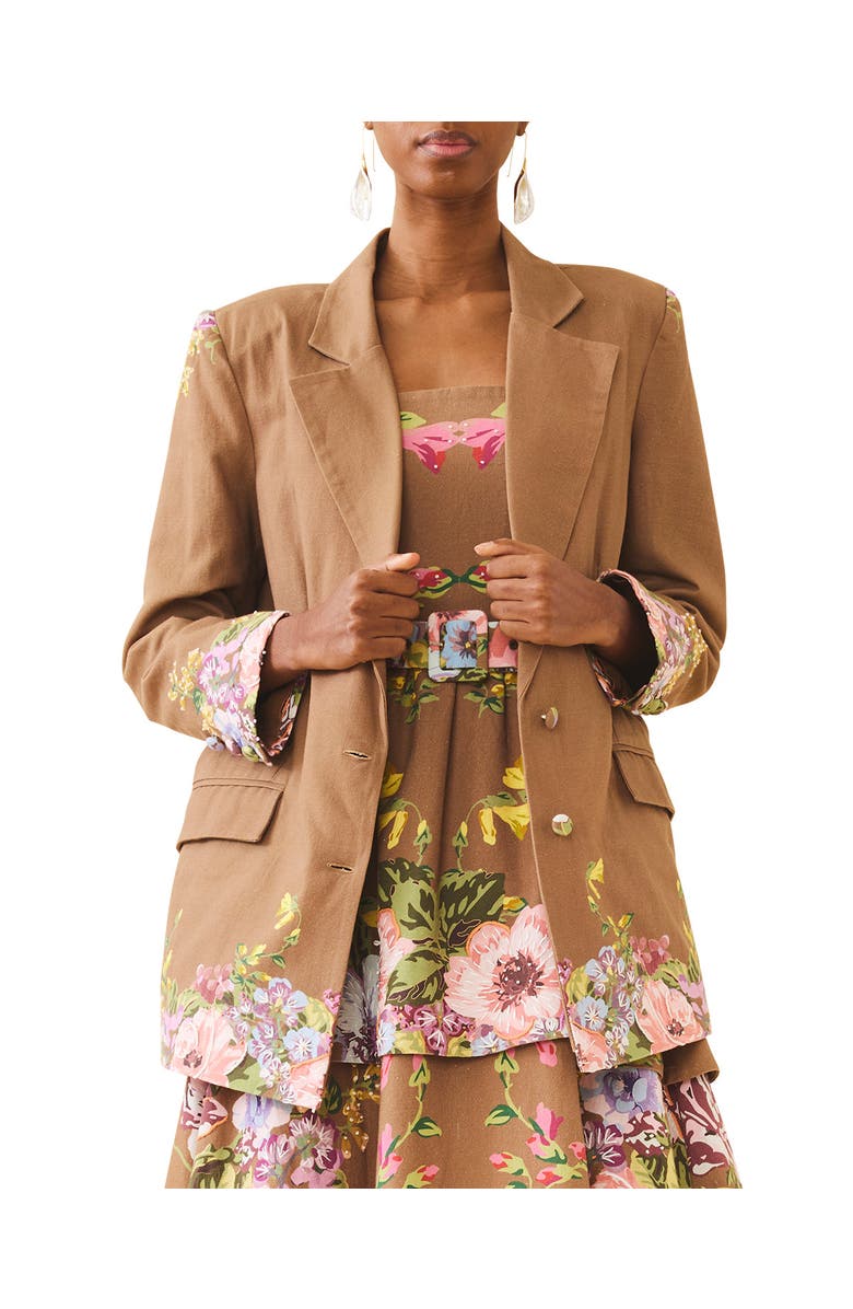 Eddy Sloan Blazer, Alternate, color, Carmel Victorian Floral