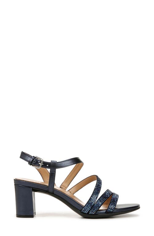 Naturalizer Bridget 4 Strappy Dress Sandals In French Navy Faux Leather