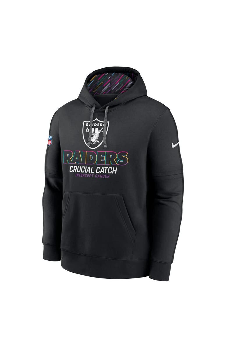 Nike Men's Nike Black Las Vegas Raiders 2024 NFL Crucial Catch Club Pullover Hoodie, Alternate, color, Black