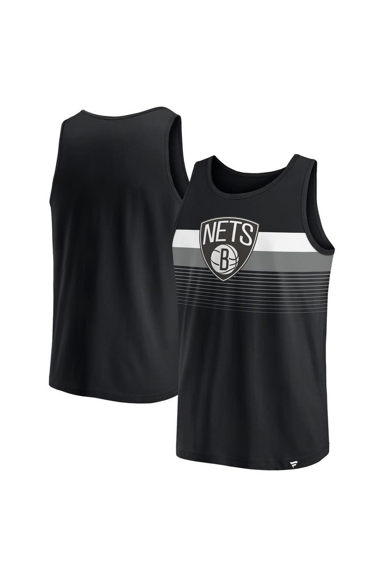 Men's Fanatics Branded Black Brooklyn Nets Wild Game Tank Top, Main, color, Black