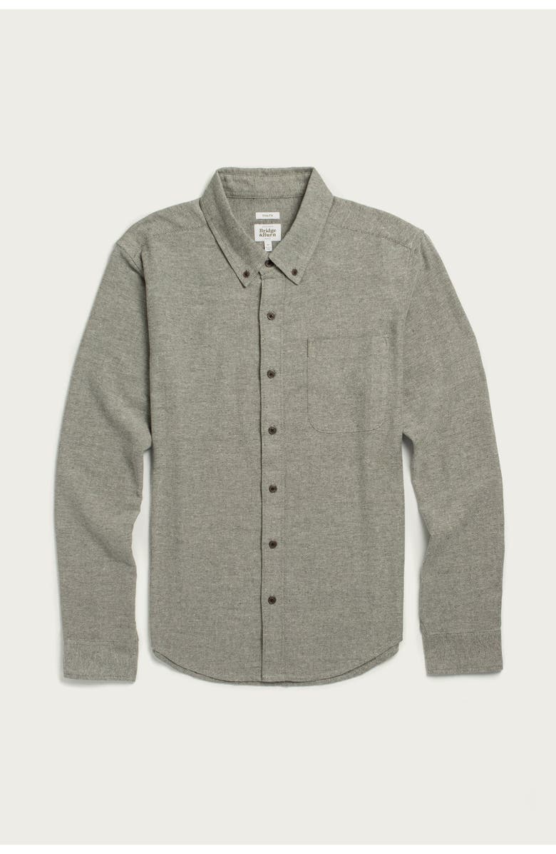 Bridge & Burn Sutton Slim Shirt, Main, color, Olive Twill