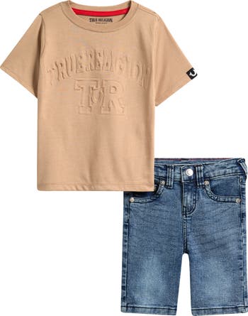 Kids' Embossed T-Shirt & Shorts Set