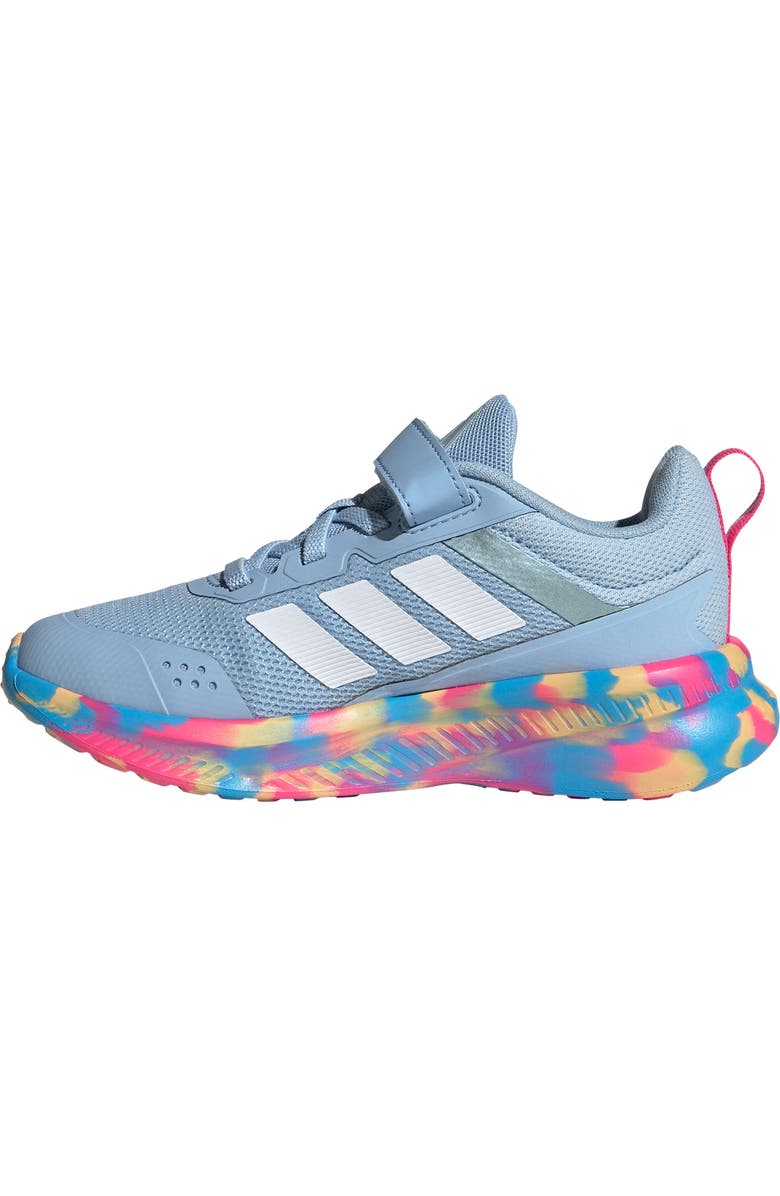 adidas Kids' Fortarun 4.0 Running Shoe, Alternate, color, Glow Blue/ Grey Met./ Pink