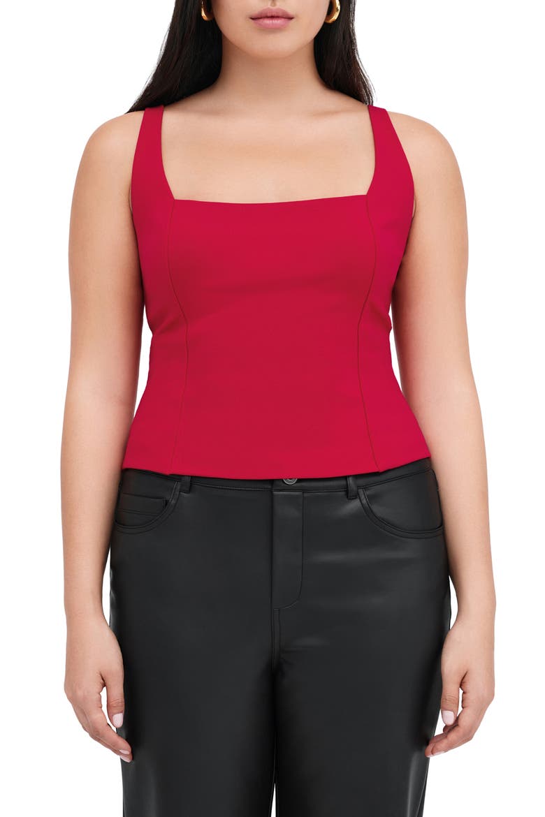 Anya Crop Camisole, Main, color, RED