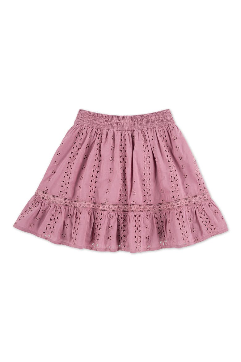 Kids' Cotton Eyelet Skort, Main, color, ROSE