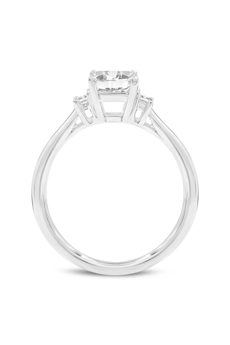 Seraphine 14K White Gold Emerald Cut Lab Grown Diamond 3 Stone Engagement Ring - 1.75 ctw, Alternate, color, 14K White Gold