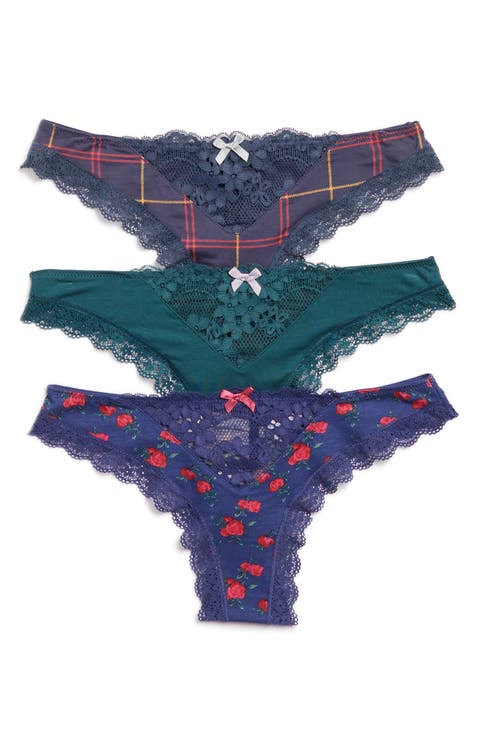 Pack of Three Willow Thong
