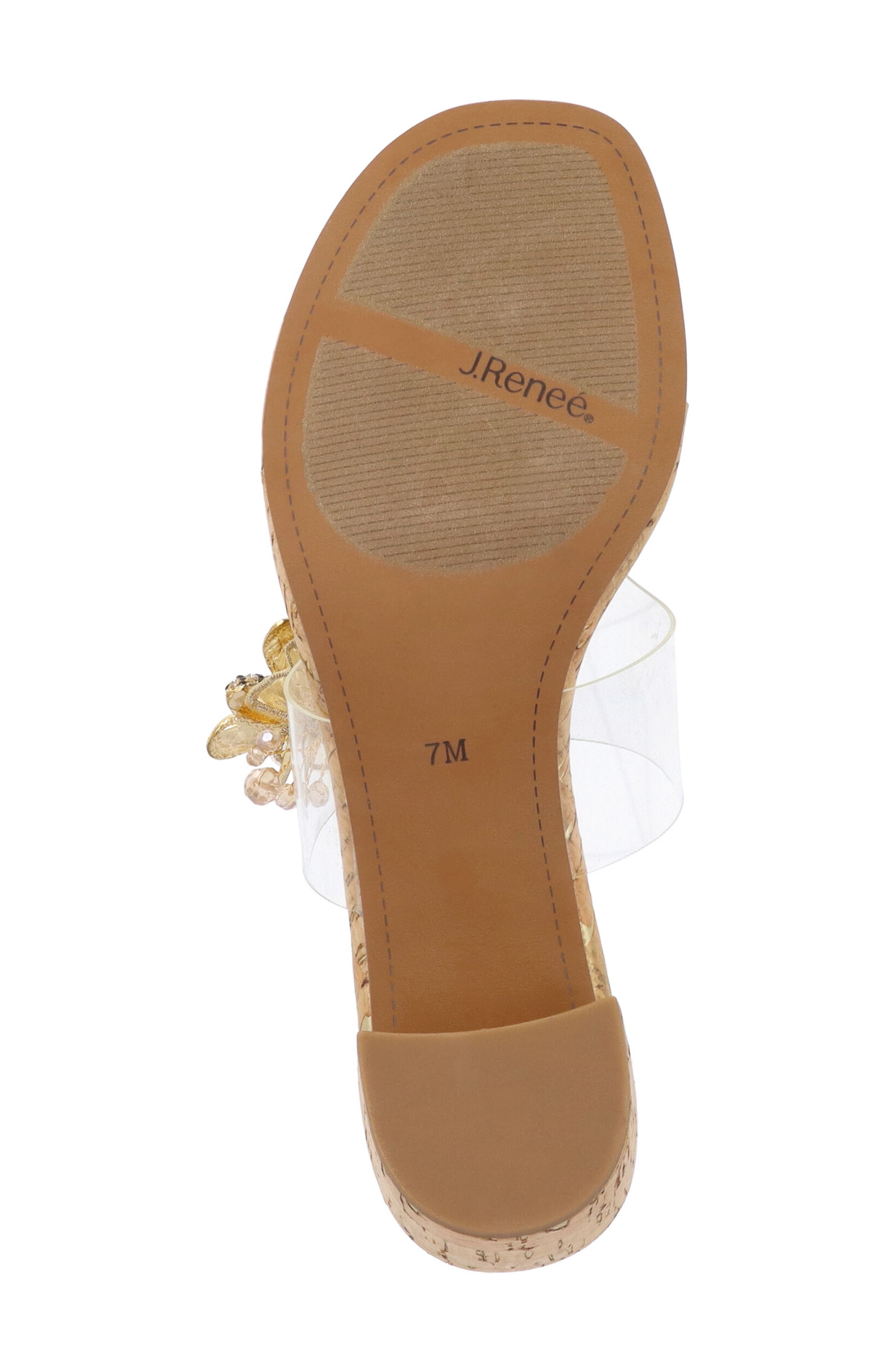 J. Reneé Beeutiful Sandal, Alternate, color, Clear/ Natural/ Gold