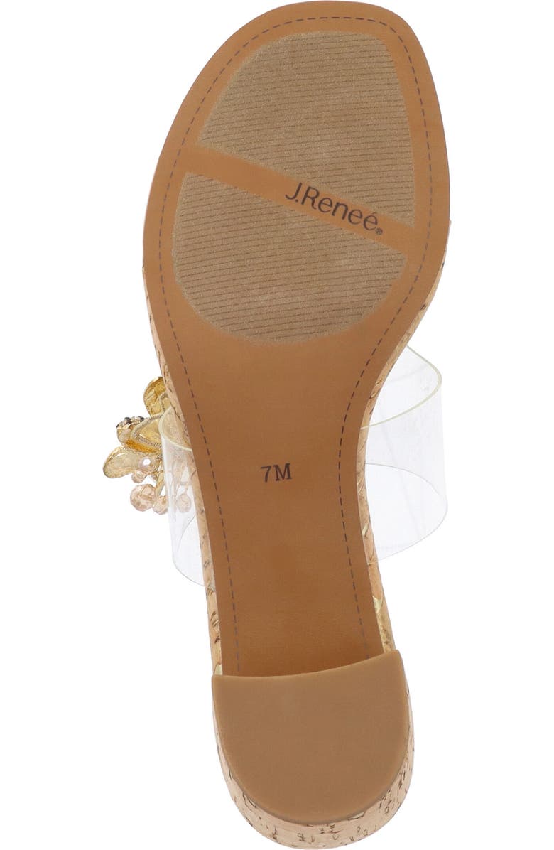J. Reneé Beeutiful Sandal, Alternate, color, Clear/ Natural/ Gold