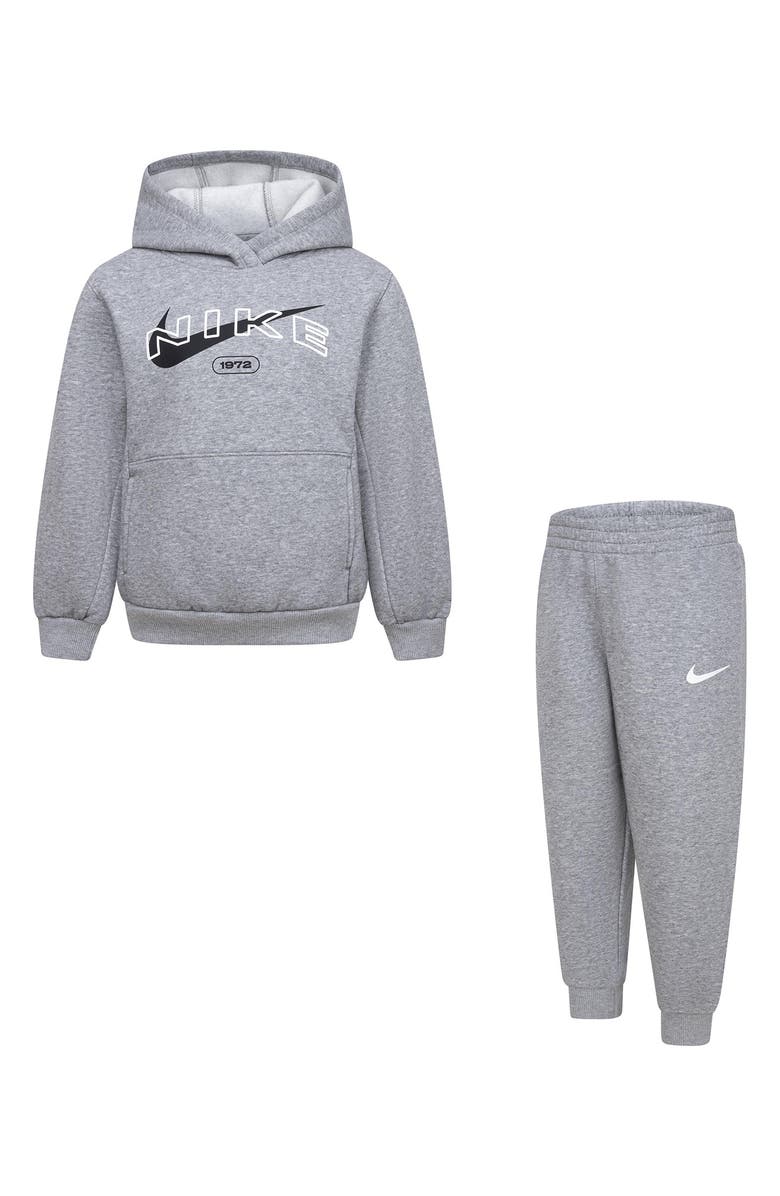 Nike Kids' Fleece Pullover & Joggers Set, Main, color, 042Dk Grey