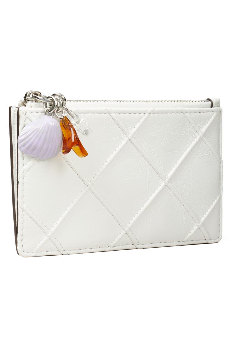 Fleming Charm Distressed Leather Zip Card Case, Alternate, color, CIRRUS CLOUD