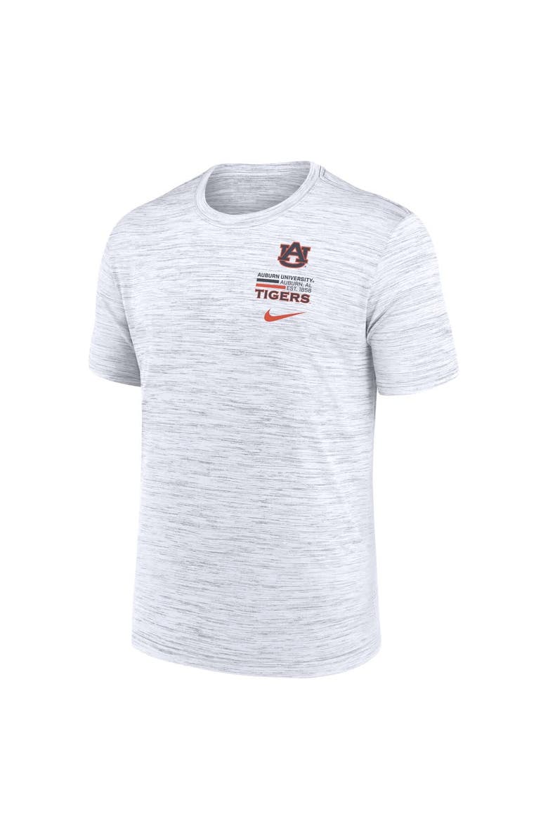 Nike Men's Nike White Auburn Tigers Velocity Stacked Dri-FIT T-Shirt, Alternate, color, 