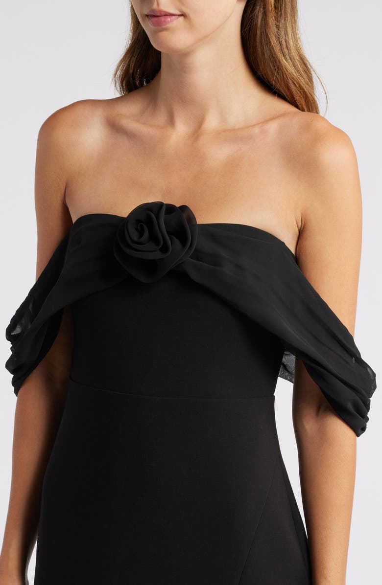 LIKELY Toula Rosette Off the Shoulder Sheath Cocktail Dress, Alternate, color,