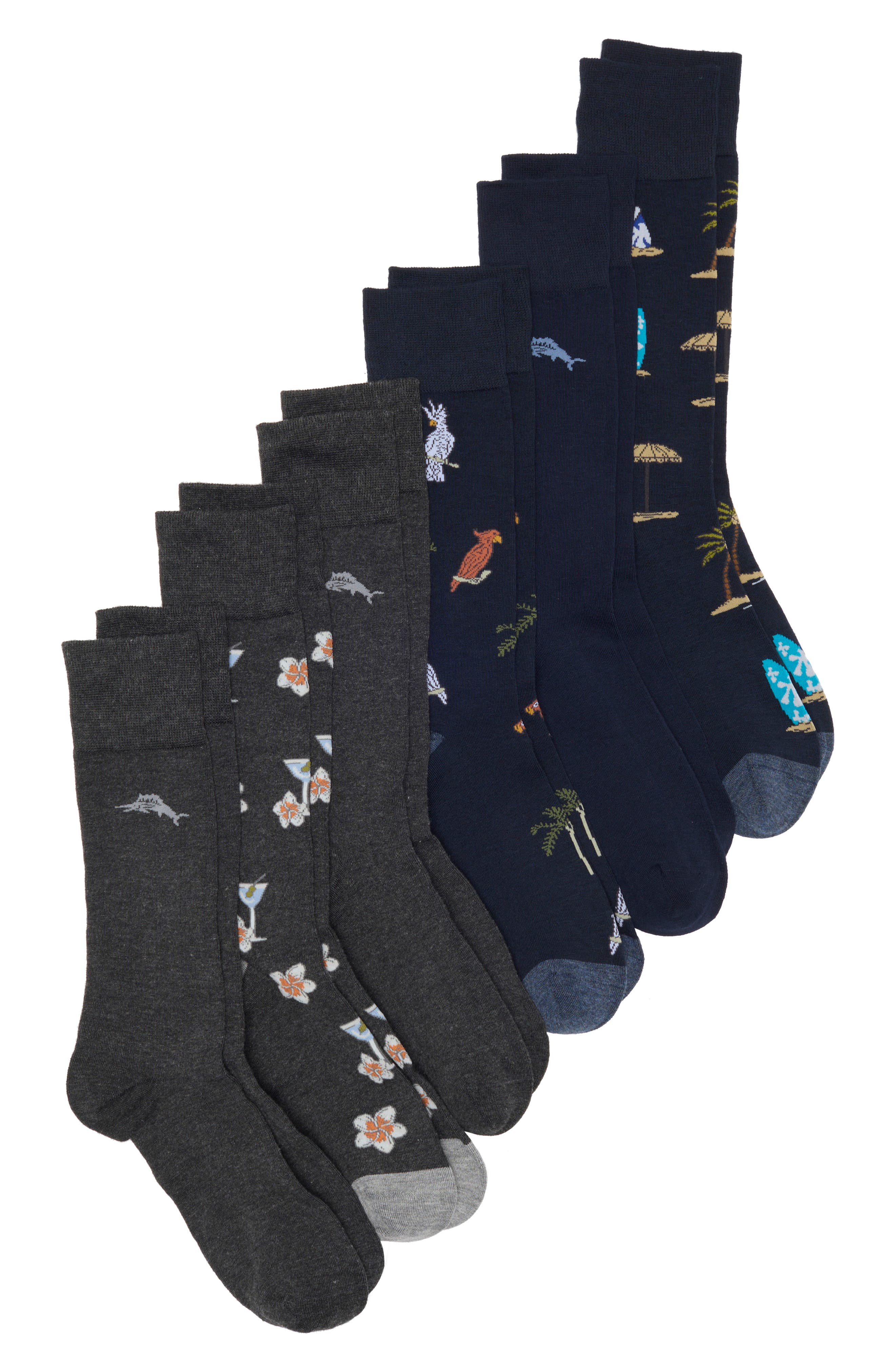 6-Pack Assorted Crew Socks