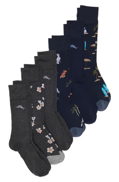 6-Pack Assorted Crew Socks