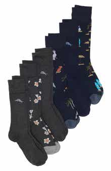6-Pack Assorted Crew Socks