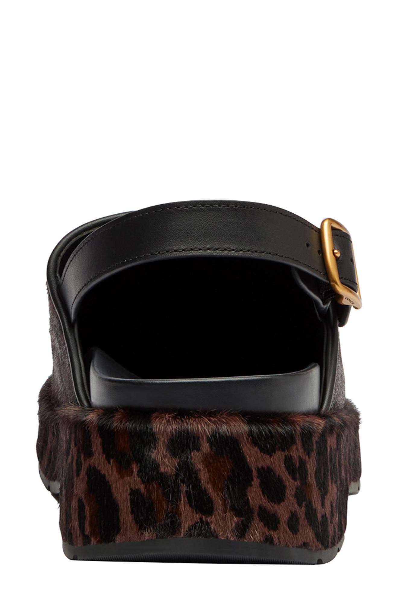 COACH Sculpted C Genuine Calf Hair Slingback Platform Clog, Alternate, color, 