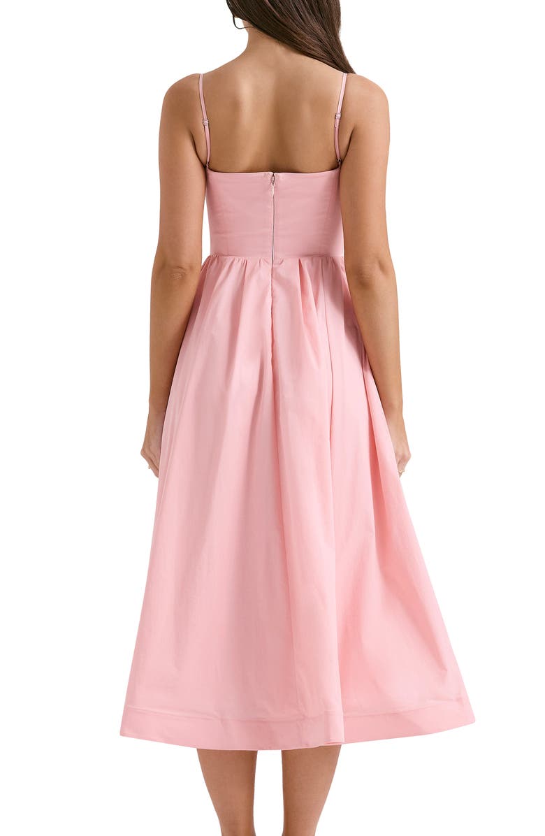 HOUSE OF CB Lolita Fit & Flare Midi Sundress, Alternate, color, Pink Flared