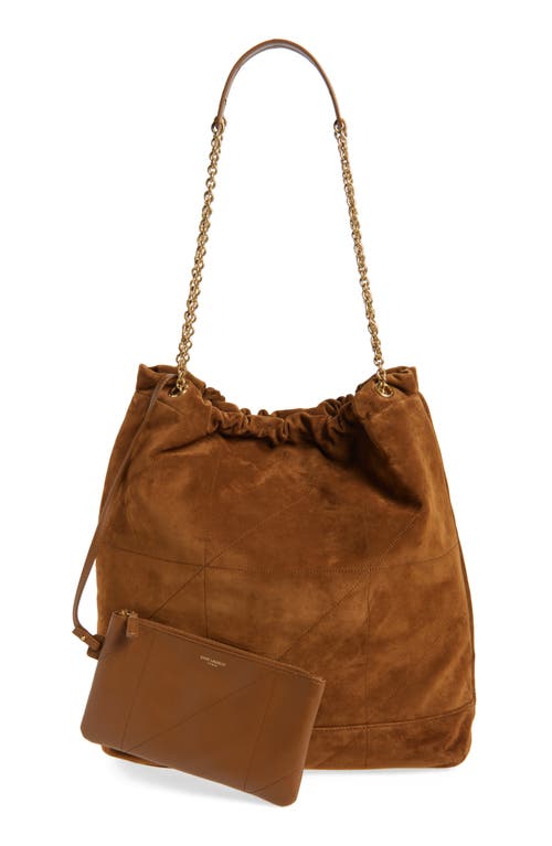Saint Laurent Large Jamie 4.3 Patchwork Suede Shoulder Bag In Brown