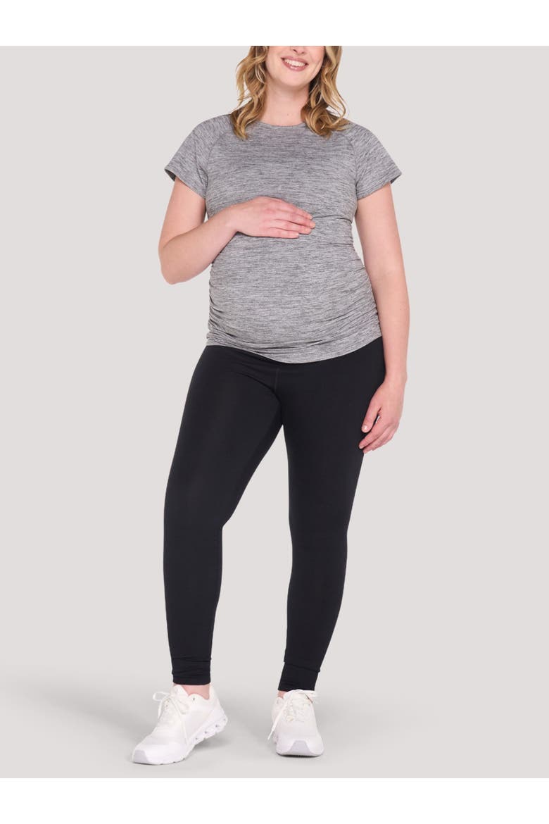 Crew Neck Short Sleeve Active Tee, Alternate, color, Heather Charcoal