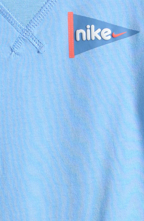 Nike Logo Graphic T-shirt & Shorts Set In Blue