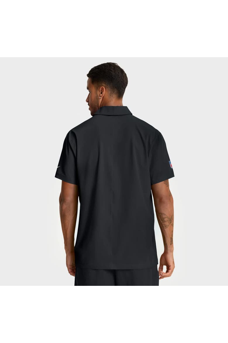 Men's Nike Black Atlanta Falcons Sideline Woven Dri-FIT Polo, Alternate, color, Black