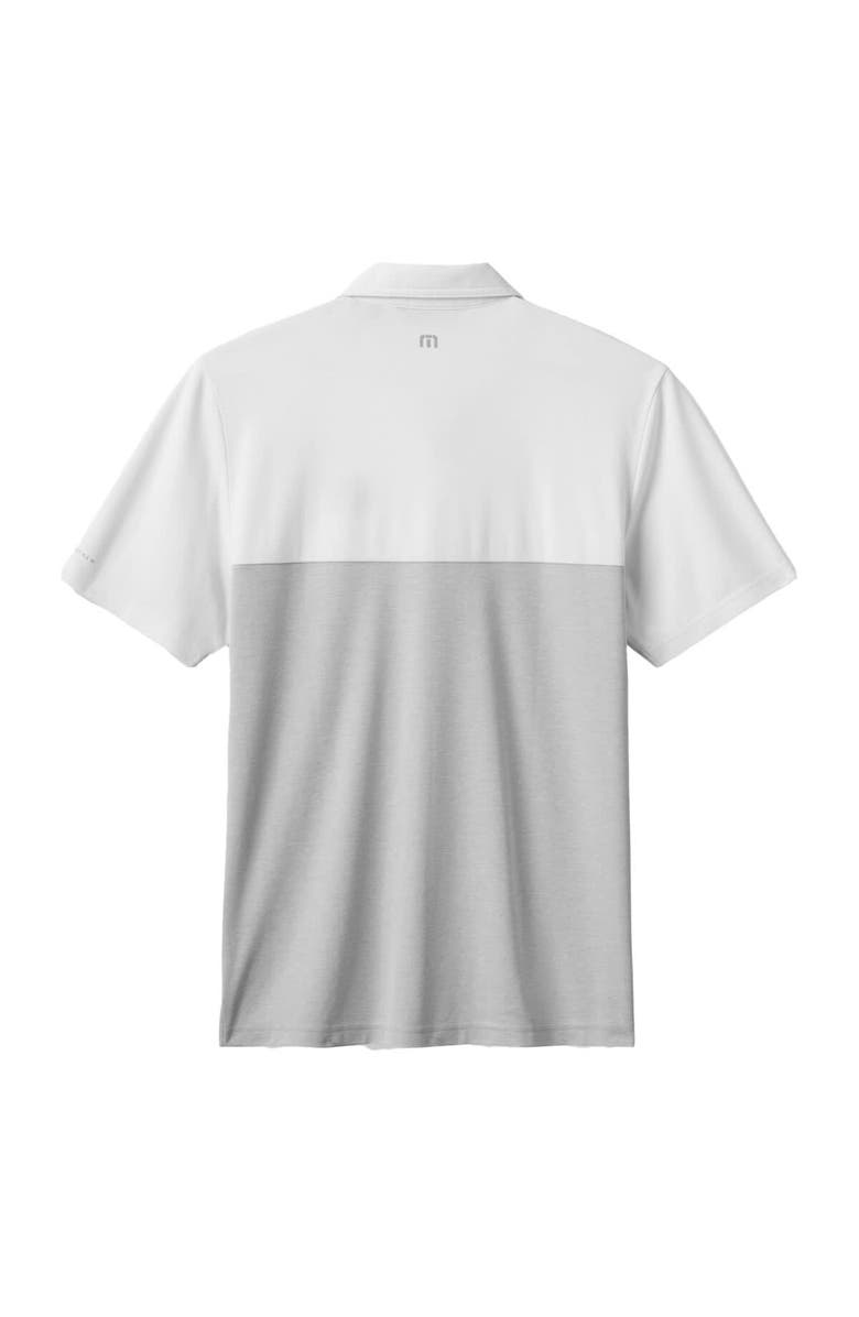 TravisMathew Men's TravisMathew White/Gray Chicago Cubs Home Run Leader Tri-Blend Polo, Alternate, color, White