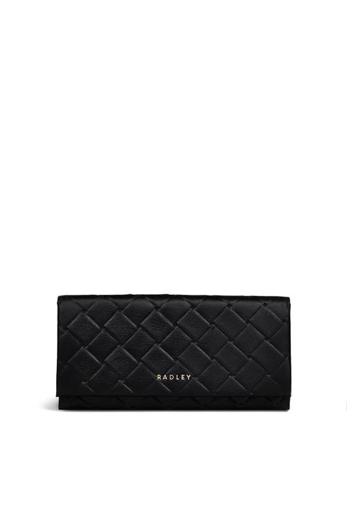 Radley Weaver Lane Large Flapover Wallet In Black